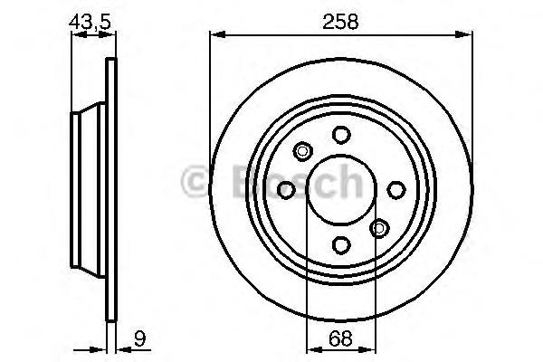 0 986 478 374 Bosch disco do freio traseiro