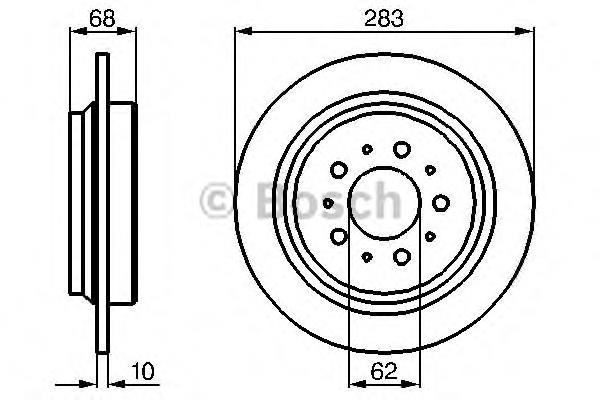 0 986 478 445 Bosch disco do freio traseiro