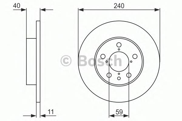 0 986 478 444 Bosch disco do freio traseiro