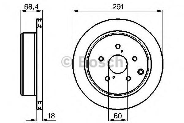 0986478443 Bosch disco do freio traseiro