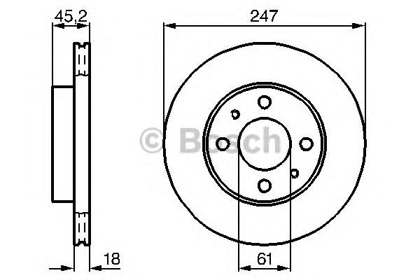 Передние тормозные диски 0986478459 Bosch