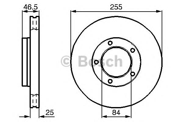 0986478452 Bosch disco do freio dianteiro