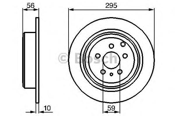 0986478435 Bosch disco do freio traseiro