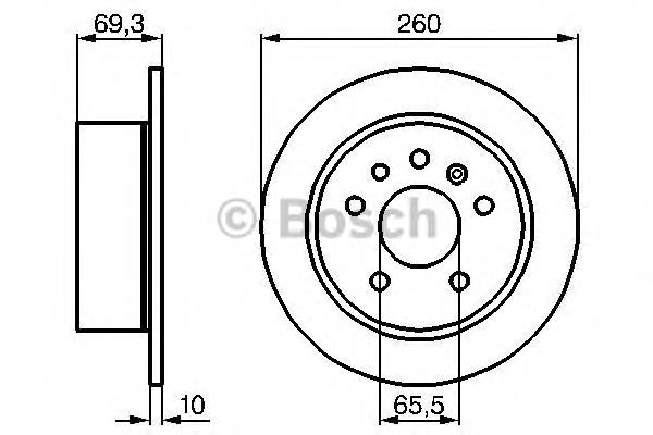 0986478430 Bosch disco do freio traseiro