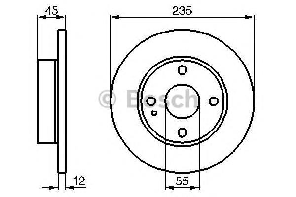 Тормоз дисковый передний Bosch 0986478252 цена, от 25.38 USD