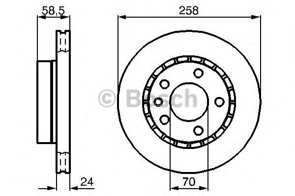 0986478265 Bosch disco do freio dianteiro