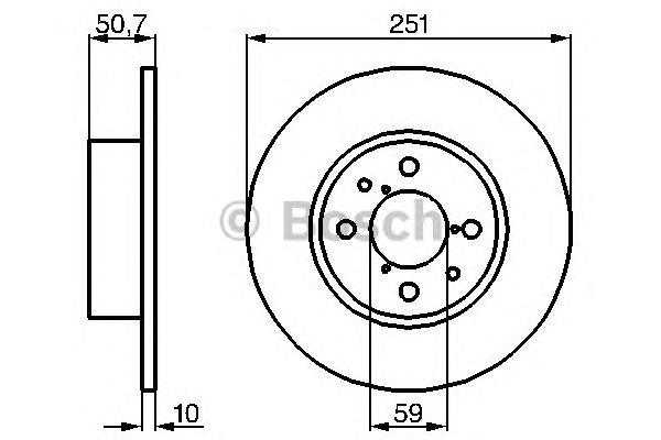 0986478238 Bosch disco do freio traseiro