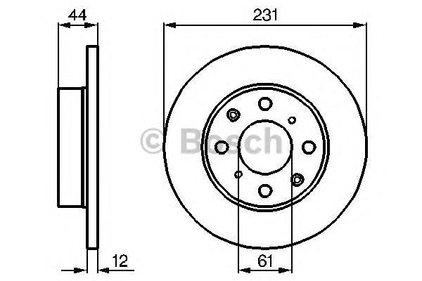 0986478239 Bosch disco do freio dianteiro