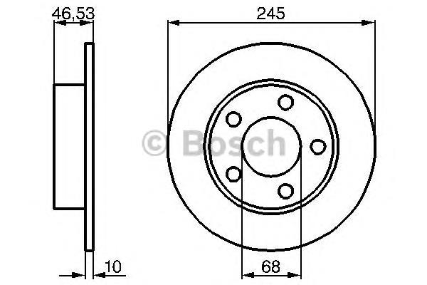 0986478315 Bosch disco do freio traseiro