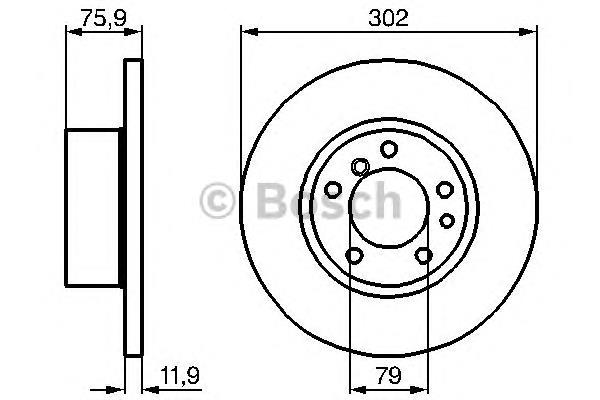 0986478319 Bosch disco do freio dianteiro