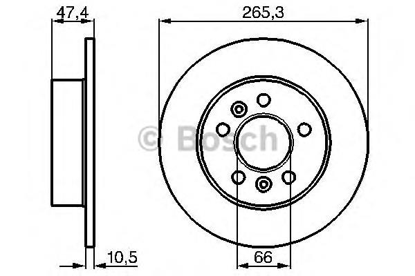 0 986 478 305 Bosch disco do freio traseiro