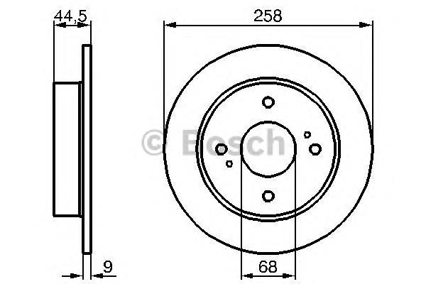 0986478284 Bosch disco do freio traseiro