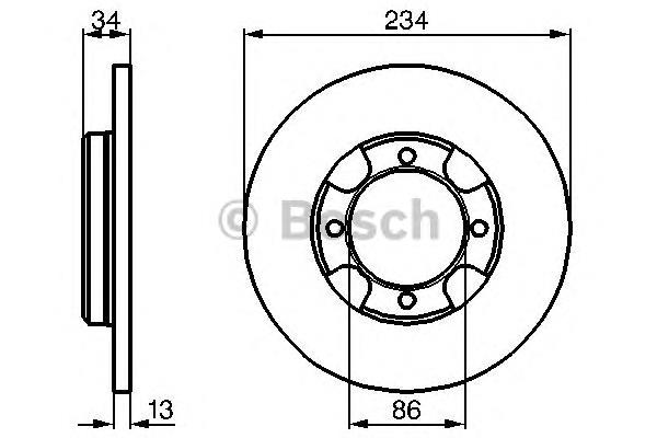 0986478282 Bosch disco do freio dianteiro