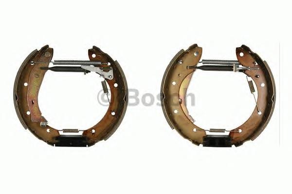 0204114535 Bosch sapatas do freio traseiras de tambor, montadas com cilindros, kit