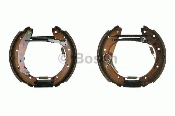 0204114556 Bosch sapatas do freio traseiras de tambor, montadas com cilindros, kit