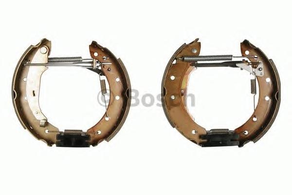 0 204 114 548 Bosch sapatas do freio traseiras de tambor, montadas com cilindros, kit