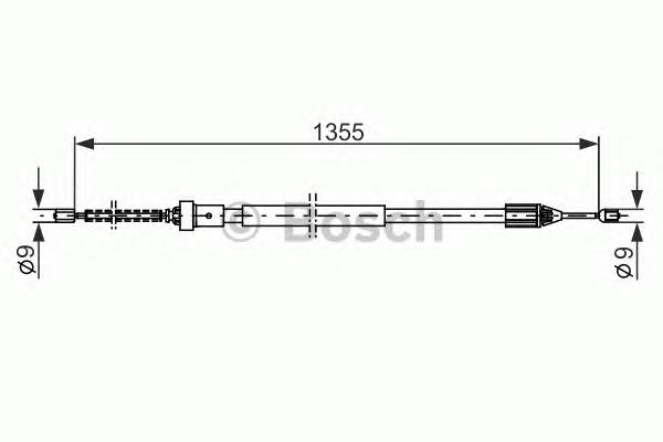 Трос ручного тормоза задний Bosch 1987482309 цена, от 14.70 USD