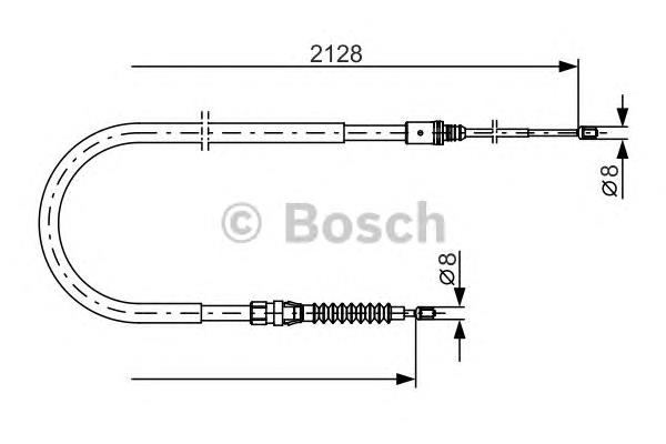 1987482324 Bosch cabo traseiro direito/esquerdo do freio de estacionamento