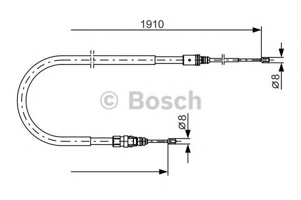 1987482323 Bosch cabo traseiro direito/esquerdo do freio de estacionamento