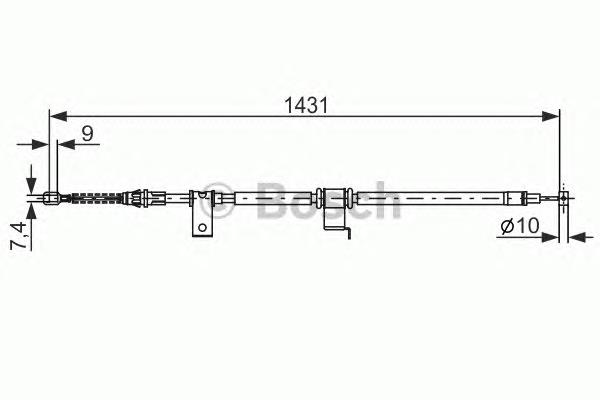 Купить 1987482293 Bosch Трос стояночного тормоза задний левый