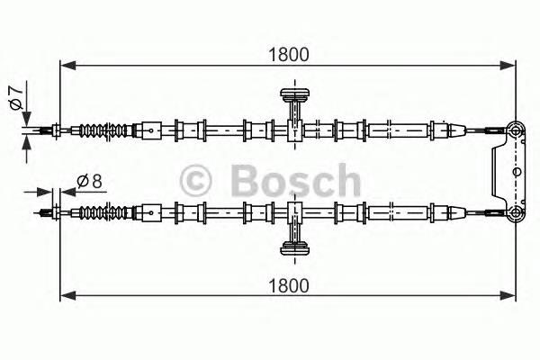 1987482291 Bosch cabo traseiro direito/esquerdo do freio de estacionamento