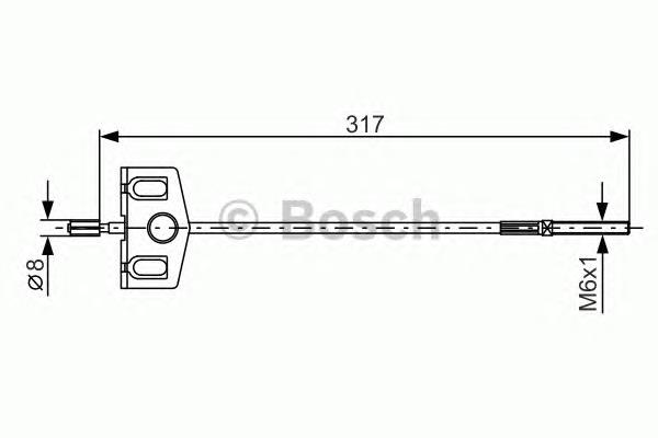 Купить 1987482342 Bosch Передний трос ручника