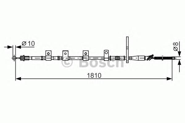 1987482356 Bosch cabo do freio de estacionamento traseiro direito