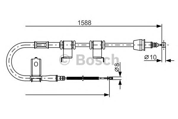 1987482359 Bosch cabo do freio de estacionamento traseiro direito