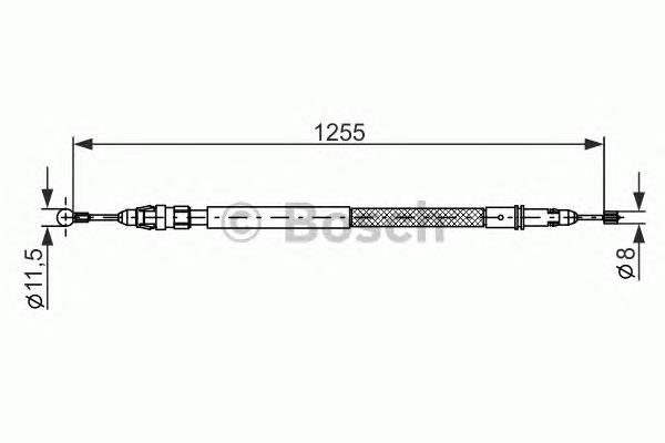 Задний трос ручника Bosch 1987482235 цена, от 18.19 USD