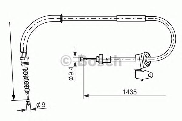 Задний правый трос ручника 1987482230 Bosch