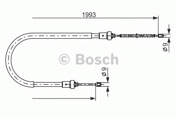 Задний трос ручника 1987482233 Bosch