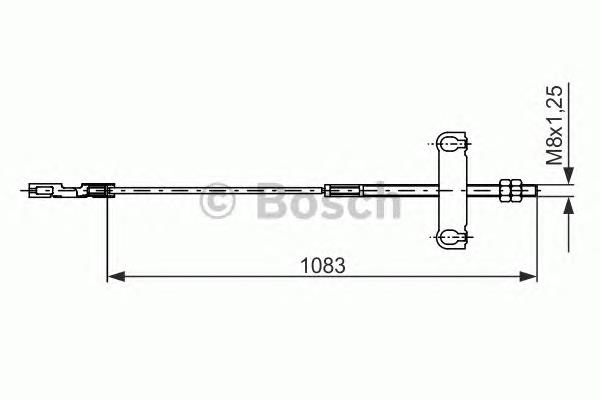 4060871 Ford cabo do freio de estacionamento intermédio