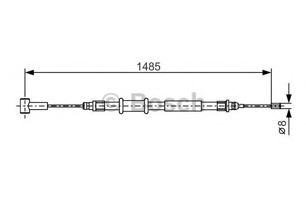 Задний трос ручника Bosch 1987482214 цена, от 13.46 USD