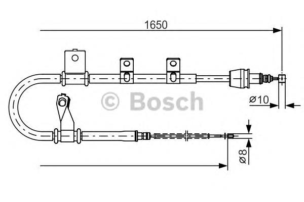 1987482210 Bosch cabo do freio de estacionamento traseiro direito