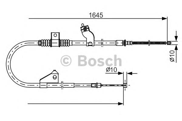 1987482275 Bosch cabo do freio de estacionamento traseiro direito