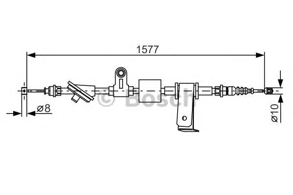 1987482286 Bosch cabo do freio de estacionamento traseiro direito