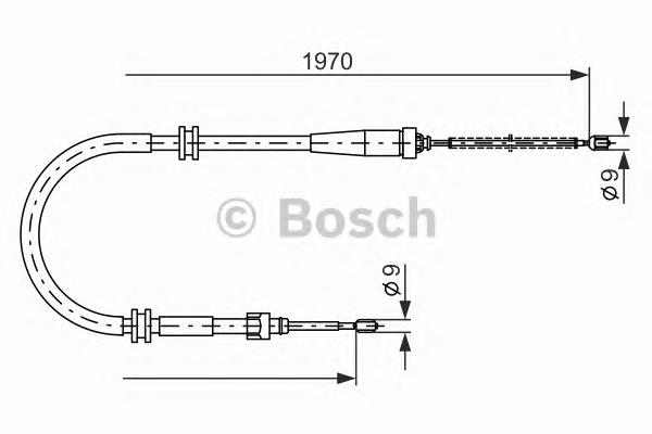 Задний трос ручника 1987482253 Bosch