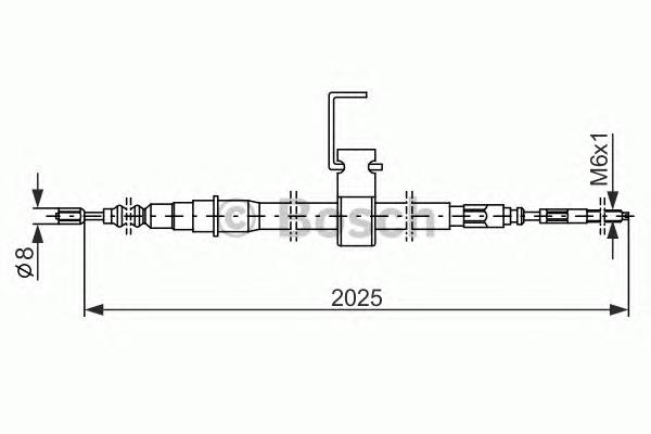 Cabo do freio de estacionamento traseiro esquerdo para Saab 9000 