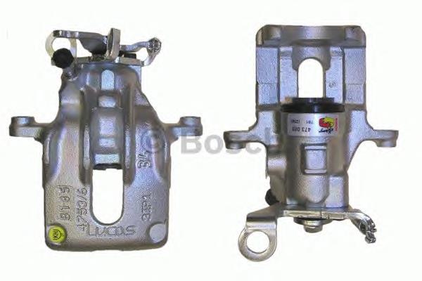 0986473080 Bosch suporte do freio traseiro esquerdo