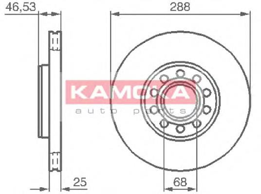 Тормоз дисковый передний Kamoka 1033354 цена, от 36.53 USD
