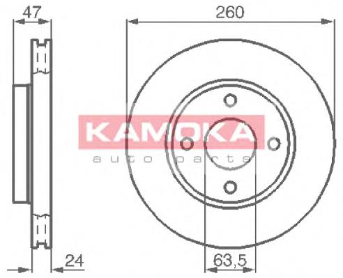Купить 103728 Kamoka Ротор тормозной