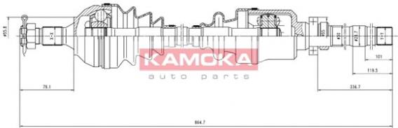 Правая полуось CT1138925 Kamoka