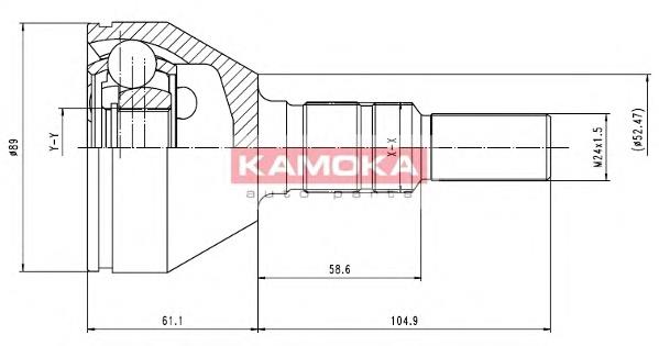 6035 Kamoka junta homocinética externa dianteira