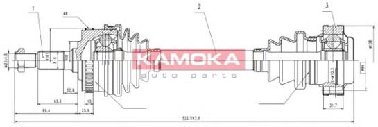 ME1138905A Kamoka semieixo (acionador dianteiro)