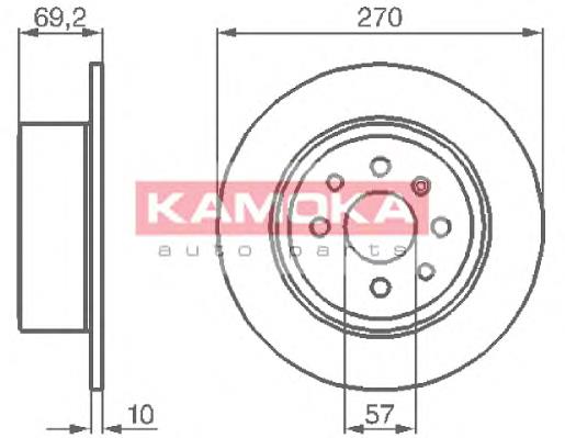 Тормозные диски 1031628 Kamoka