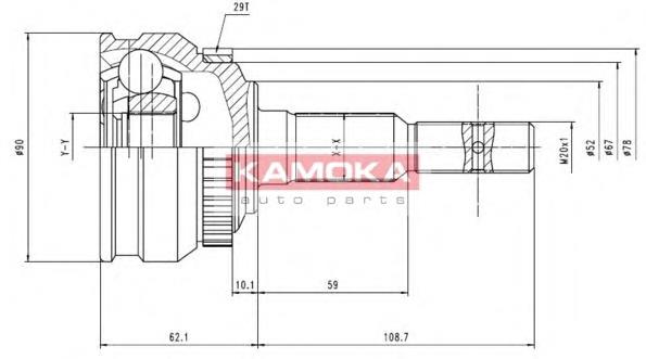ШРУС наружный Kamoka 6200