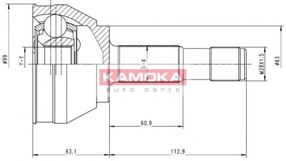 6152 Kamoka junta homocinética externa dianteira