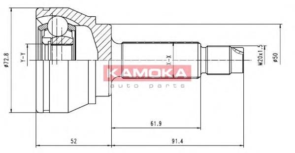 ШРУС наружный передний 6168 Kamoka