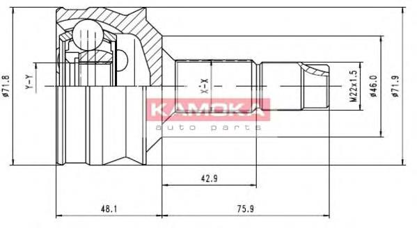 ШРУС наружный передний 6258 Kamoka