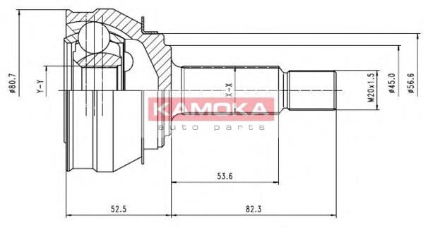 6238 Kamoka junta homocinética externa dianteira